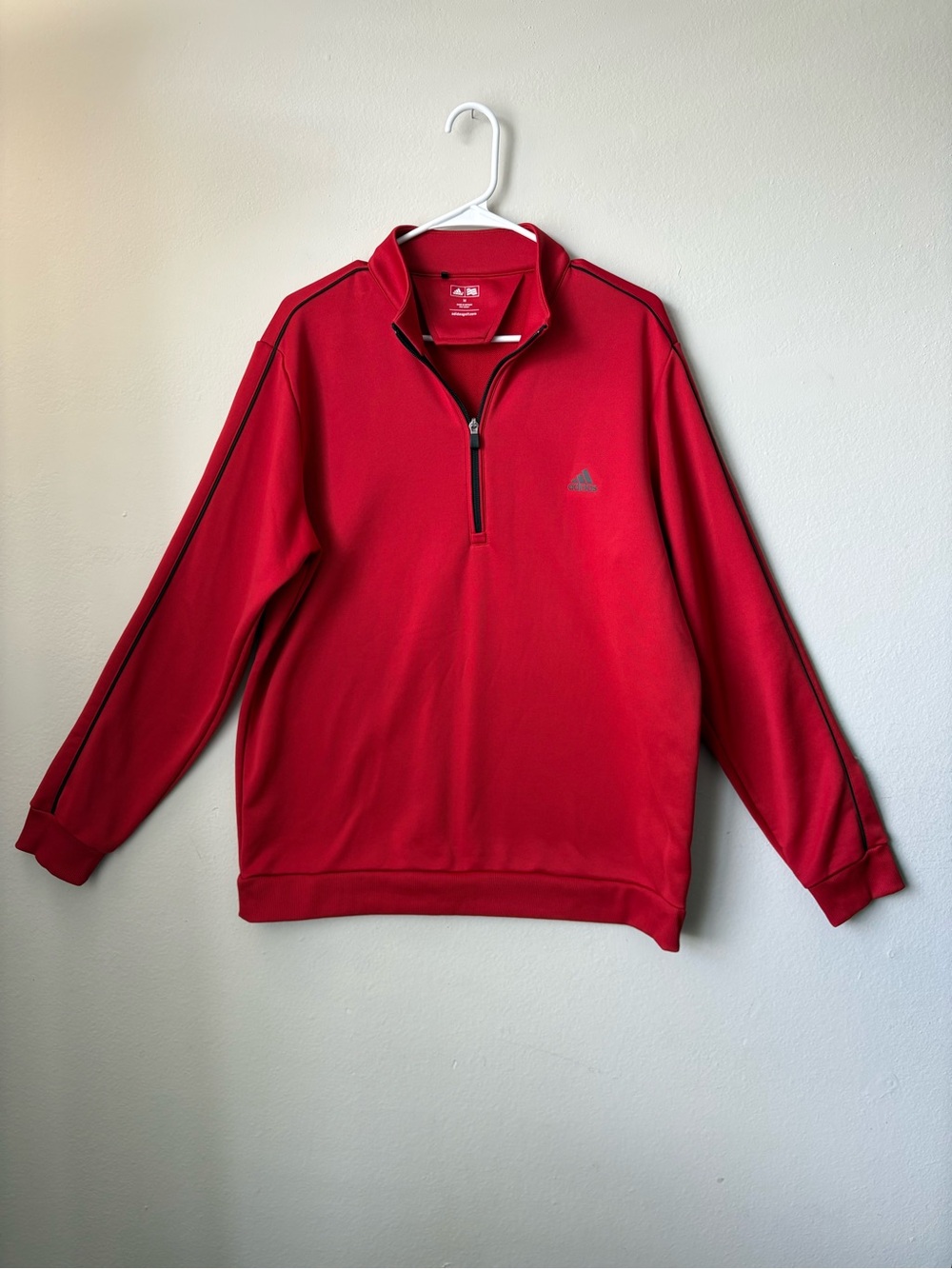 Adidas Golf Men’s Red 1/4 Zip Performance Pullover Sweatshirt Size M